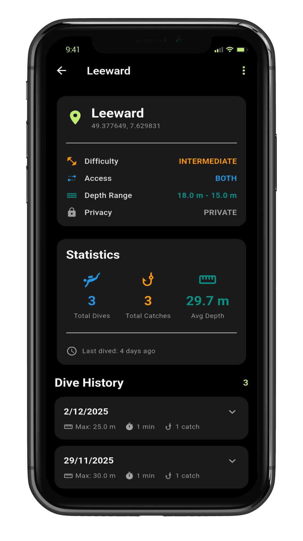 Captura de ecrã 4 de Spearo Tracker